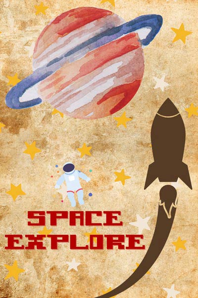 vintage and retro style space posters 