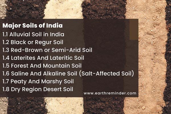 types soil in india