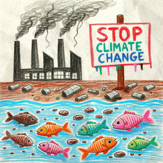 climate change drawing