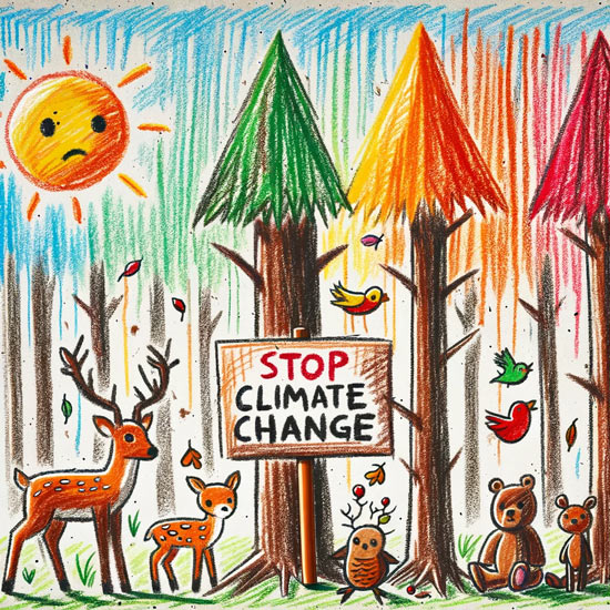 climate change drawing