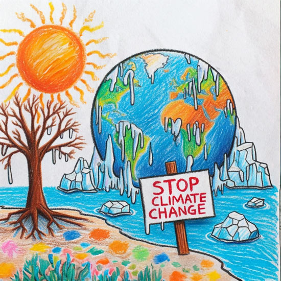 climate change drawing