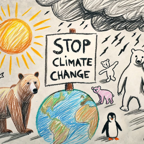 climate change drawing ideas