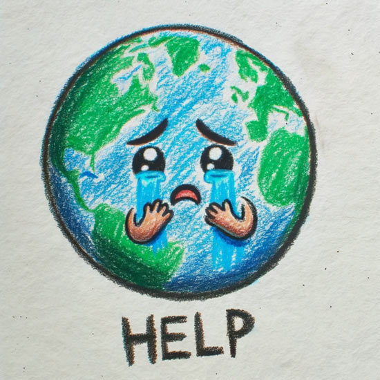 climate change drawing ideas