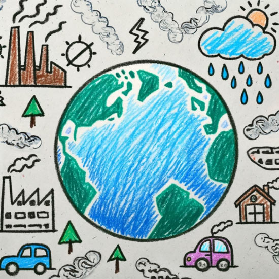 climate change drawing ideas