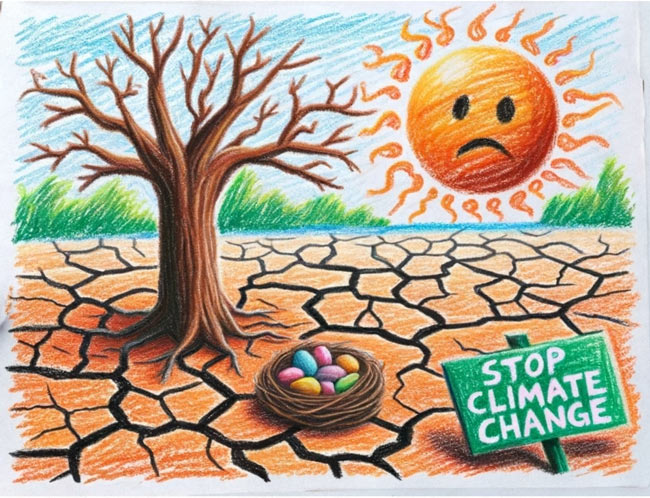 environment and climate change drawing