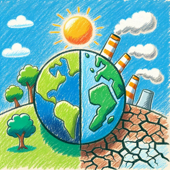 drawing on global warming