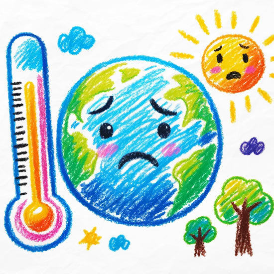 drawing on global warming