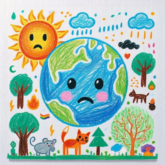 easy-drawing-global-warming