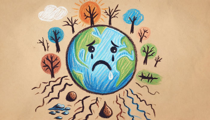 easy drawing on global warming