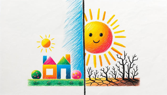 global warming drawing