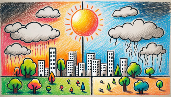 global warming drawing