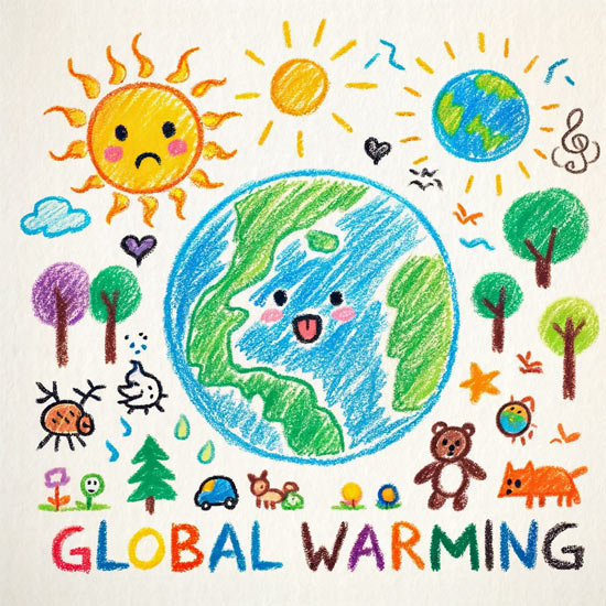 global warming drawing