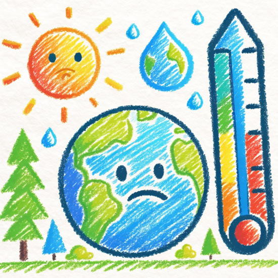 global warming drawing