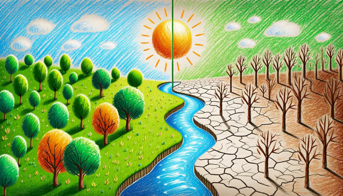 global warming drawing easy