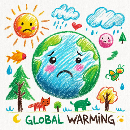 global warming is global warming drawing