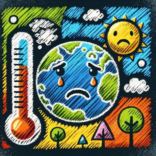 save earth global warming drawing