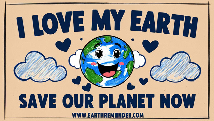 I love my earth save our planet now poster