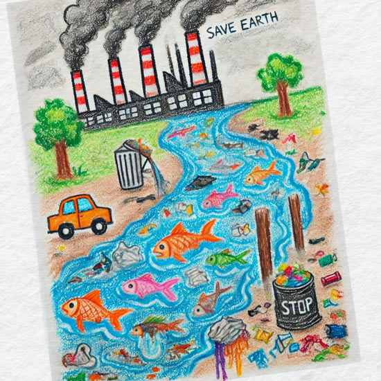 save earth drawing