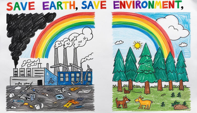 save earth save environment drawing