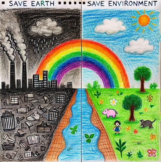 save earth save environment drawing