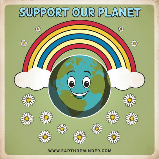 support our planet poster