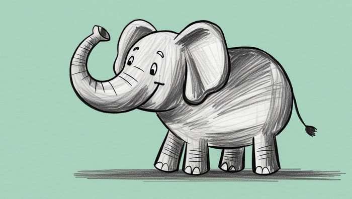 baby elephant drawing