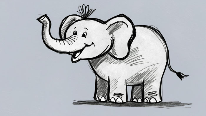 baby elephant drawing