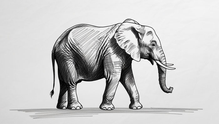 draw of elephant