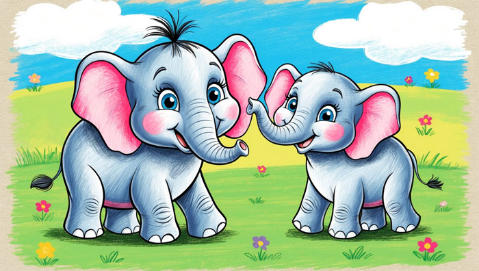 elephant cartoon drawing