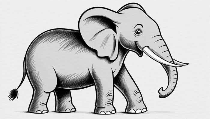 elephant drawing