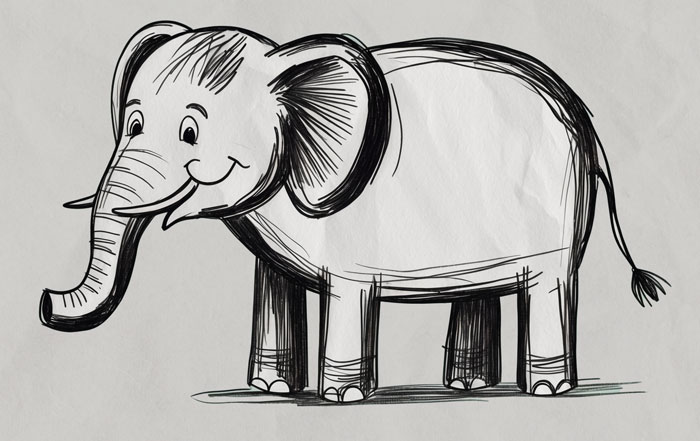 elephant drawing