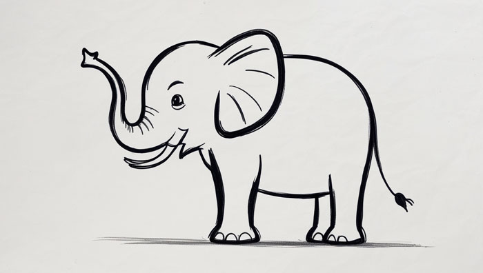elephant drawing