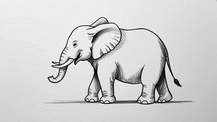 elephant drawing
