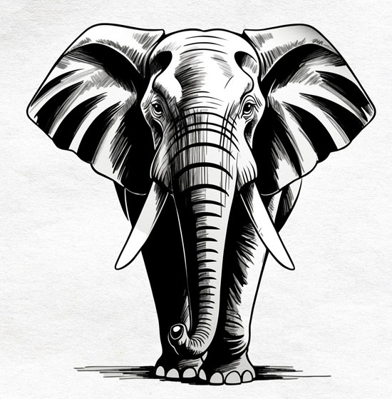 how can I draw an elephant