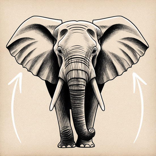 how to draw an elephant