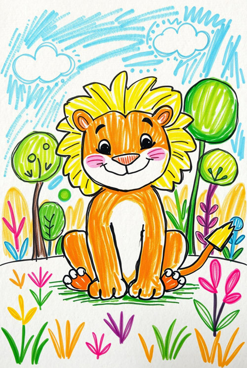 lion-drawing