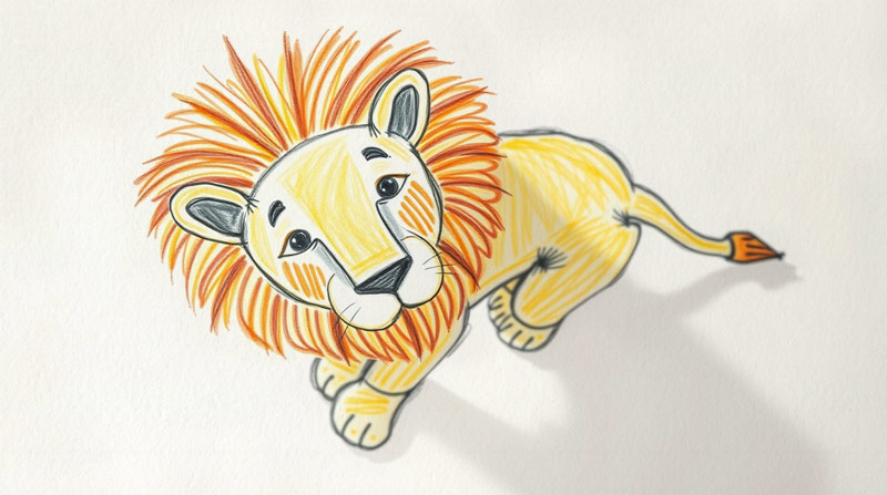 lion drawing