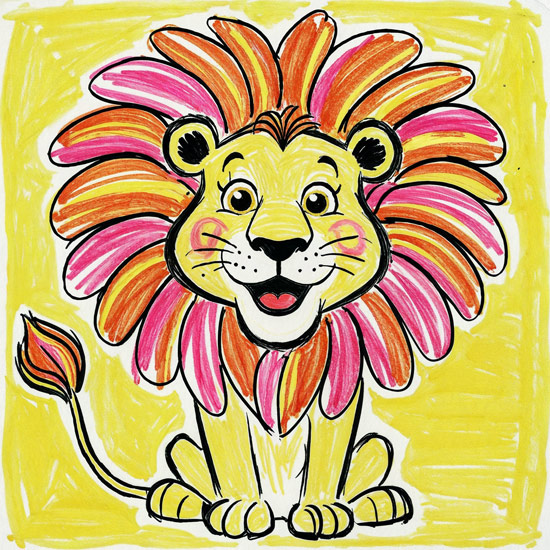 lion drawing