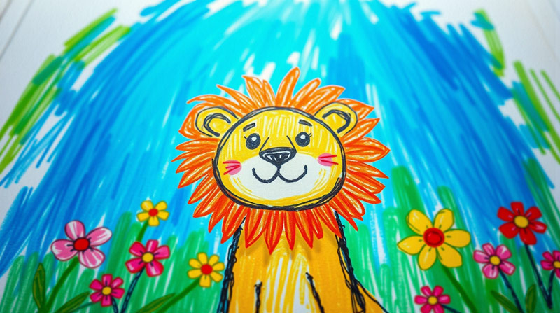 lion drawing