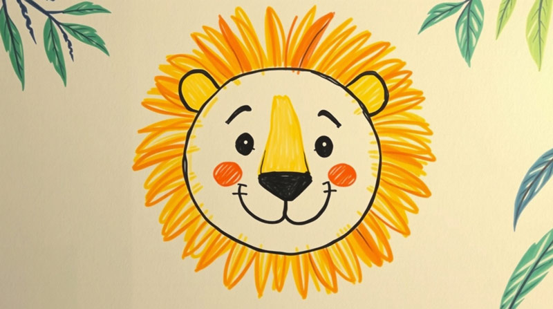 easy-lion-face-drawing-for-kids