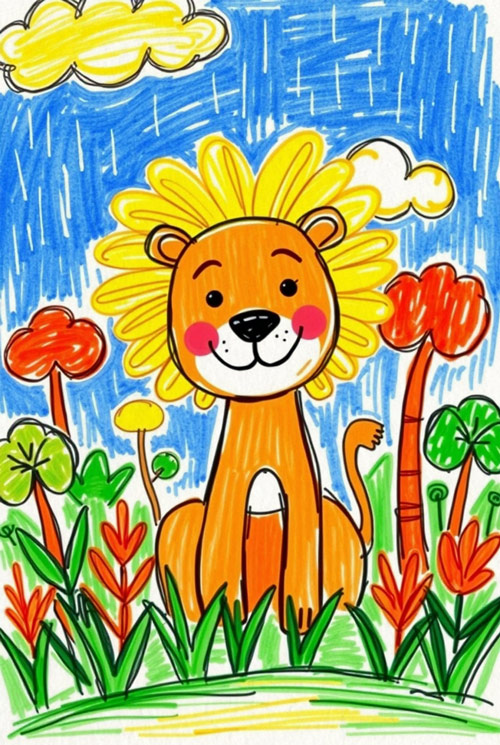 simple-lion-drawing