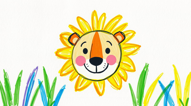 simple-lion-face-drawing-for-kids