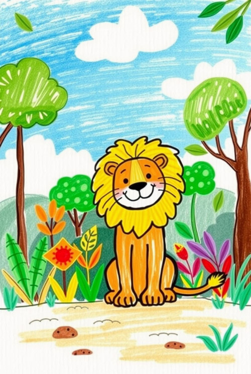 simple-lion-drawing-for-kids
